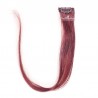 One Piece of Funky Streak Weft, Clip in Hair Extensions, Color #530 (Red Wine), Made With Remy Indian Human Hair