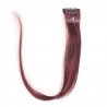 One Piece of Funky Streak Weft, Clip in Hair Extensions, Color #99j (Burgundy), Made With Remy Indian Human Hair