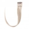 One Piece of Funky Streak Weft, Clip in Hair Extensions, Color #Grey Made With Remy Indian Human Hair
