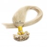 Pre-bonded Hair Extensions, Flat-Tip, Color #22 (Light Pale Blonde), Made With Remy Indian Human Hair