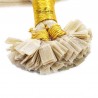 Pre-bonded Hair Extensions, Flat-Tip, Color #60 (Lightest Blonde), Made With Remy Indian Human Hair