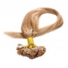 Pre-bonded Hair Extensions, Flat-Tip, Color #27 (Honey Blonde), Made With Remy Indian Human Hair