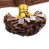 Pre-bonded Hair Extensions, Flat-Tip, Color #30 (Dark Auburn), Made With Remy Indian Human Hair