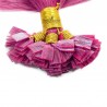 Pre-bonded Hair Extensions, Flat-Tip, Color #Pink, Made With Remy Indian Human Hair