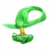 Pre-bonded Hair Extensions, Flat-Tip, Color #Green, Made With Remy Indian Human Hair