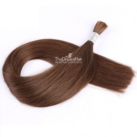 Bulk Hair Extensions, Colour #4 (Dark Brown), Made With Remy Indian Human Hair