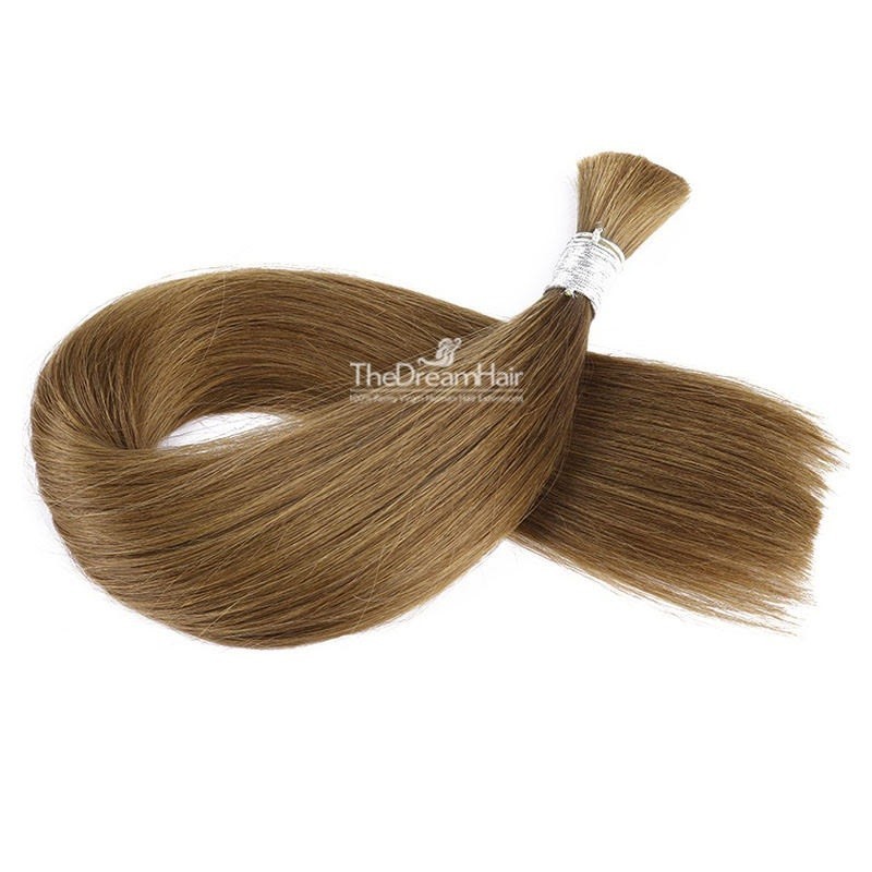 Bulk Hair Extensions, Colour #6 (Medium Brown), Made With Remy Indian Human Hair