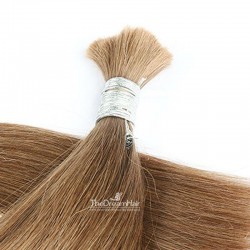 Bulk Hair Extensions, Colour #8 (Chestnut Brown), Made With Remy Indian Human Hair