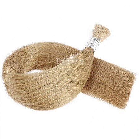 Bulk Hair Extensions, Colour #12 (Light Brown), Made With Remy Indian Human Hair