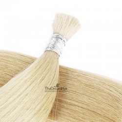 Bulk Hair Extensions, Colour #60 (Lightest Blonde), Made With Remy Indian Human Hair