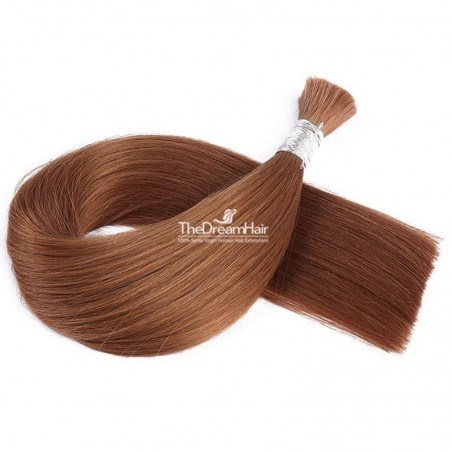 Bulk Hair Extensions, Colour #33 (Auburn), Made With Remy Indian Human Hair