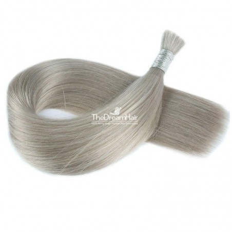 Bulk Hair Extensions, Colour #Grey, Made With Remy Indian Human Hair