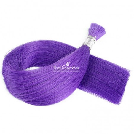 Bulk Hair Extensions, Colour #Purple, Made With Remy Indian Human Hair