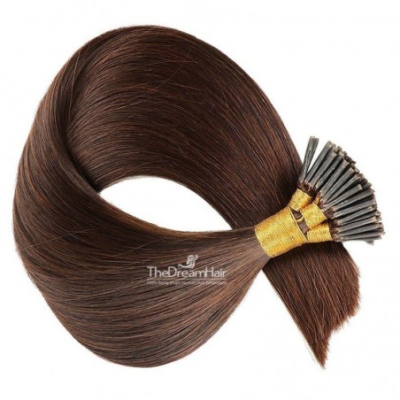 Pre-bonded Hair Extensions, Stick/I-Tip, Color #2 (Darkest Brown), Made With Remy Indian Human Hair