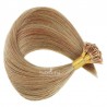 Pre-bonded Hair Extensions, Stick/I-Tip, Color #12 (Light Brown), Made With Remy Indian Human Hair