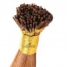 Pre-bonded Hair Extensions, Stick/I-Tip, Color #35 (Red Rust), Made With Remy Indian Human Hair