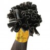 Pre-bonded Hair Extensions, Nail/U-Tip, Color #1B (Off Black), Made With Remy Indian Human Hair