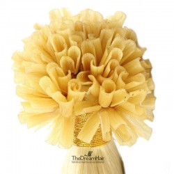 Pre-bonded Hair Extensions, Nail/U-Tip, Color #22 (Light Pale Blonde), Made With Remy Indian Human Hair