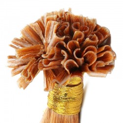 Pre-bonded Hair Extensions, Nail/U-Tip, Color #35 (Red Rust), Made With Remy Indian Human Hair