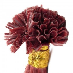 Pre-bonded Hair Extensions, Nail/U-Tip, Color #530 (Red Wine), Made With Remy Indian Human Hair