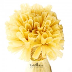 Pre-bonded Hair Extensions, Nail/U-Tip, Color #613 (Platinum Blonde), Made With Remy Indian Human Hair