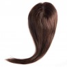 Crown Topper Hair Extensions, Silk Base, Colour 2 (Darkest Brown), Made With Remy Indian Human Hair