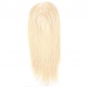 Crown Topper Hair Extensions, Mono Base, Colour 60 (Lightest Blonde), Made With Remy Indian Human Hair