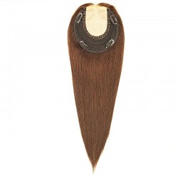 Crown Topper Hair Extensions, Colour #30 (Dark Auburn), Made With Remy Indian Human Hair