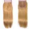 Top Closure Hair Extensions, Free Part, Colour #24 (Golden Blonde), Made With Remy Indian Human Hair