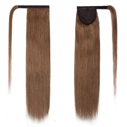 Wrap Around Ponytail Hair Extensions, Colour #6 (Medium Brown), Made With Remy Indian Human Hair