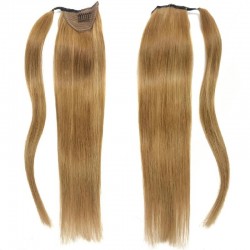 Wrap Around Ponytail Hair Extensions, Colour #14 (Dark Ash Blonde), Made With Remy Indian Human Hair