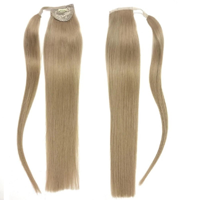 Wrap Around Ponytail Hair Extensions, Colour #18 (Light Ash Blonde), Made With Remy Indian Human Hair