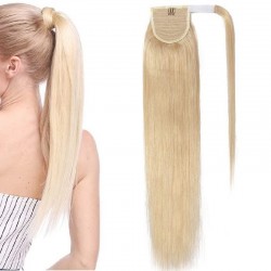 Wrap Around Ponytail Hair Extensions, Colour #22 (Light Pale Blonde), Made With Remy Indian Human Hair