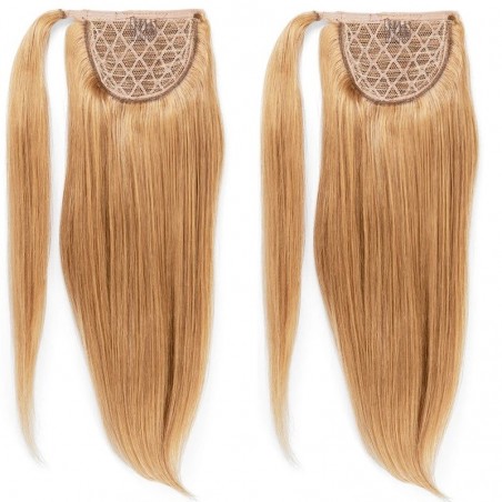 Wrap Around Ponytail Hair Extensions, Colour #27 (Honey Blonde), Made With Remy Indian Human Hair