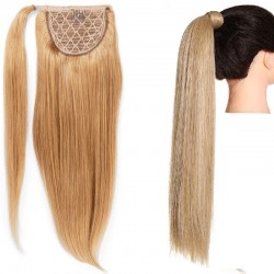Wrap Around Ponytail Hair Extensions, Colour #27 (Honey Blonde), Made With Remy Indian Human Hair
