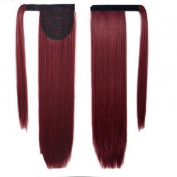 Wrap Around Ponytail Hair Extensions, Colour #530 (Red Wine), Made With Remy Indian Human Hair