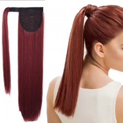 Wrap Around Ponytail Hair Extensions, Colour #530 (Red Wine), Made With Remy Indian Human Hair