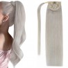 Wrap Around Ponytail Hair Extensions, Colour #Silver, Made With Remy Indian Human Hair