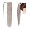 Wrap Around Ponytail Hair Extensions, Colour #Grey, Made With Remy Indian Human Hair