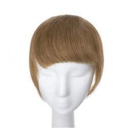 Blend in Fringe/Bangs Hair Extensions, Colour #8 (Chestnut Brown), Made With Remy Indian Human Hair