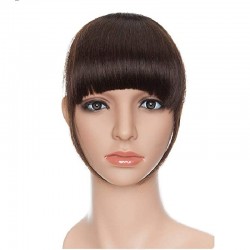Blend in Fringe/Bangs Hair Extensions, Colour #2 (Darkest Brown), Made With Remy Indian Human Hair