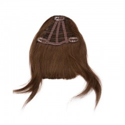Blend in Fringe/Bangs Hair Extensions, Colour #4 (Dark Brown), Made With Remy Indian Human Hair