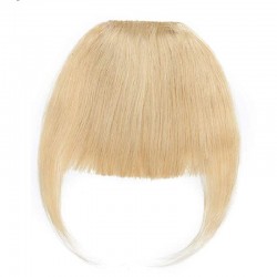 Blend in Fringe/Bangs Hair Extensions, Colour #22 (Light Pale Blonde), Made With Remy Indian Human Hair