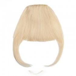 Blend in Fringe/Bangs Hair Extensions, Colour #613 (Platinum Blonde), Made With Remy Indian Human Hair