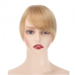 Sweeping Side Fringe/Bangs Hair Extensions, Colour #27 (Honey Blonde), Made With Remy Indian Human Hair