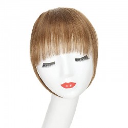 Blend in Fringe/Bangs Hair Extensions, Colour #10 (Golden Brown), Made With Remy Indian Human Hair