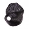 Sweeping Side Fringe/Bangs Hair Extensions, Colour #1 (Jet Black), Made With Remy Indian Human Hair