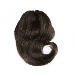 Sweeping Side Fringe/Bangs Hair Extensions, Colour #1B (Off Black), Made With Remy Indian Human Hair
