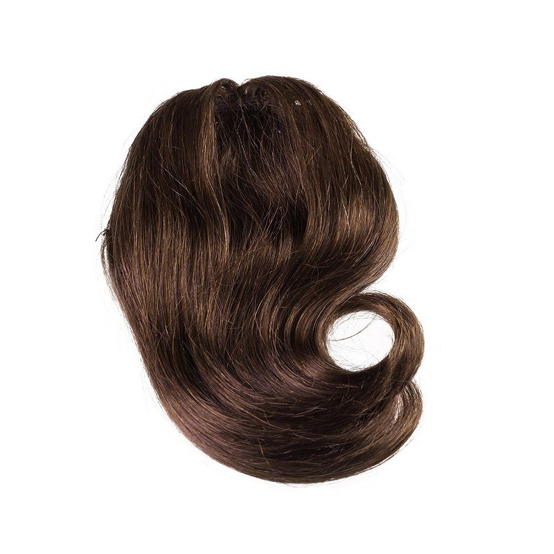 Sweeping Side Fringe/Bangs Hair Extensions, Colour #2 (Darkest Brown)