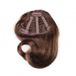 Sweeping Side Fringe/Bangs Hair Extensions, Colour #2 (Darkest Brown), Made With Remy Indian Human Hair